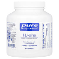 Pure Encapsulations, L-Lysine 500 mg, 270 Capsules UPC 766298012421 | HiLife Vitamins