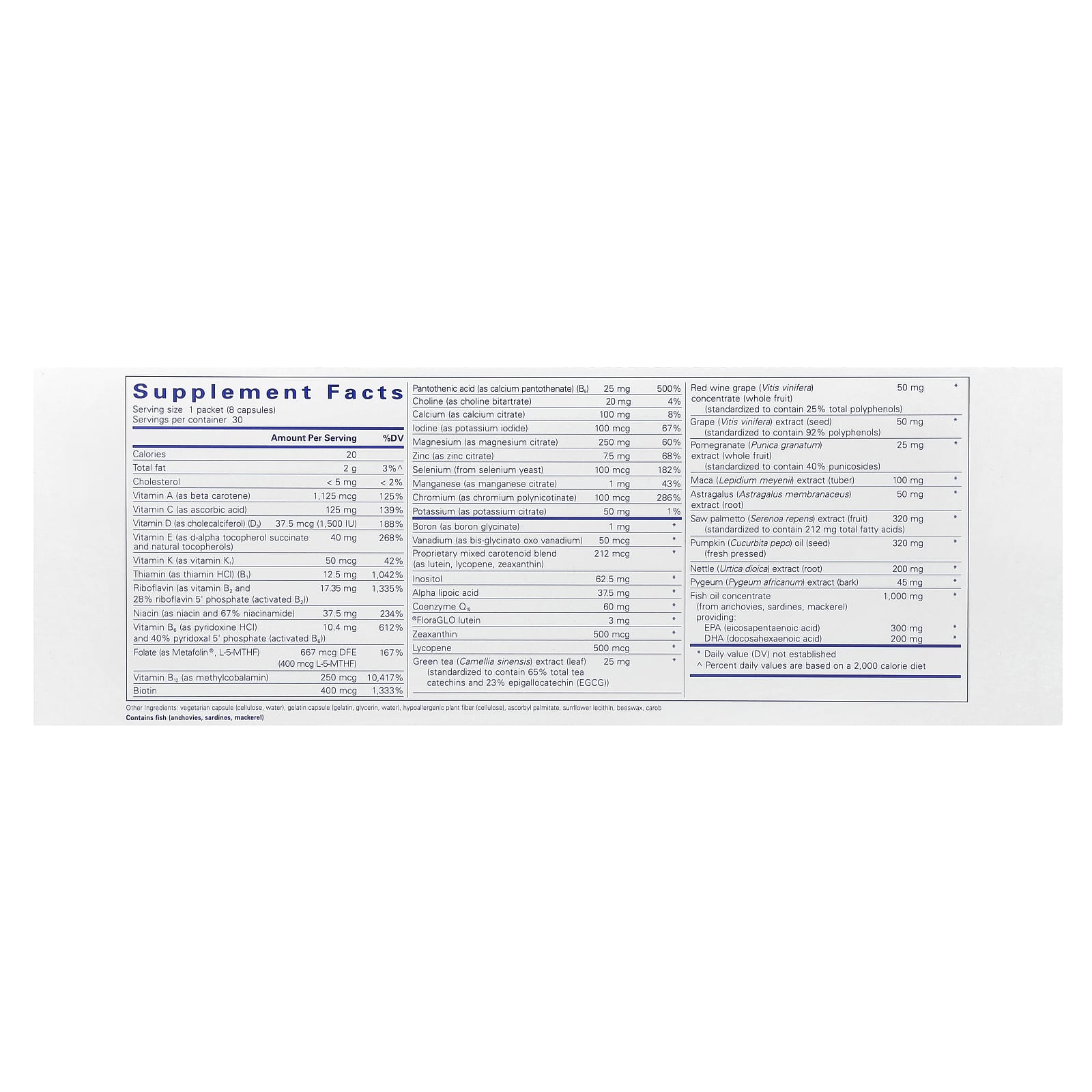 Pure Encapsulations, Mens Pure Pack, 30 Packets UPC 766298012742 | HiLife Vitamins