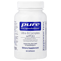 Pure Encapsulations, Ultra B-Complex W/ PQQ, 60 Capsules UPC 766298013169 | Hilife Vitamins