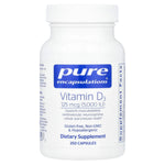 Pure Encapsulations, Vitamin D3 125 mcg 5,000 IU, 250 Capsules UPC 766298013497 | HiLife Vitamins