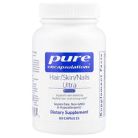 Pure Encapsulations, Hair/Skin/Nails Ultra, 60 Capsules - 766298013572 | Hilife Vitamins