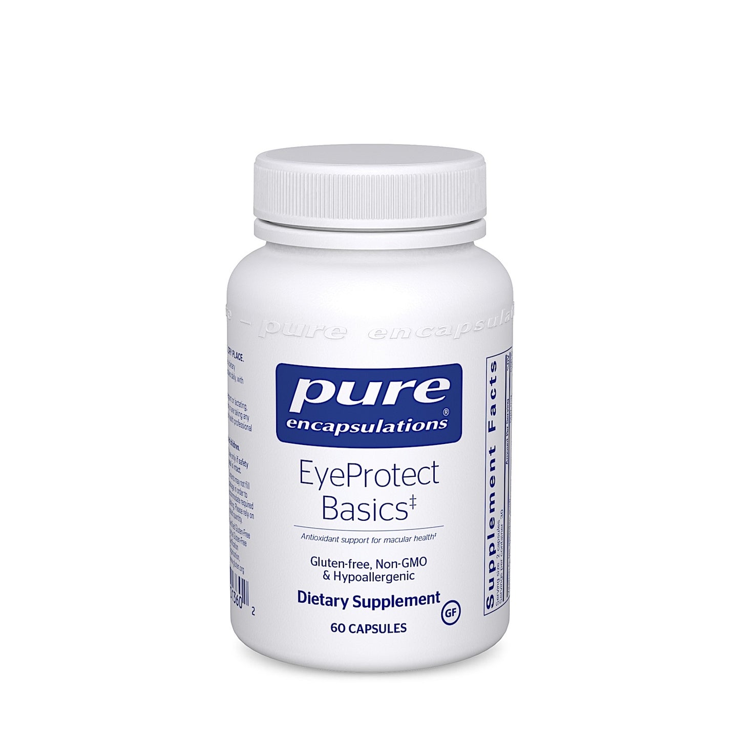 Pure Encapsulations, EyeProtect Basics, 60 Capsules UPC 766298013602 | HiLife Vitamins