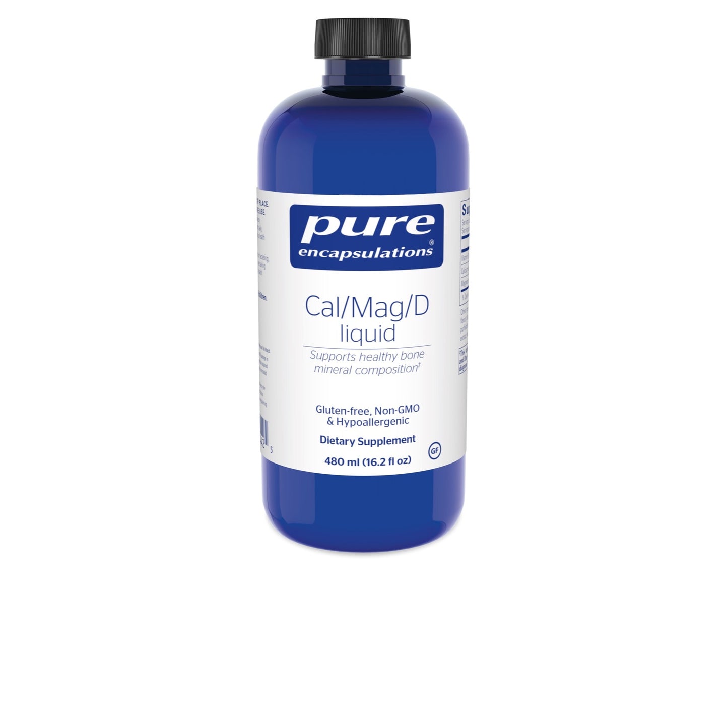Pure Encapsulations, Cal/Mag/D liquid 480 ml, 16.2 Fl Oz UPC 766298014425 | HiLife Vitamins