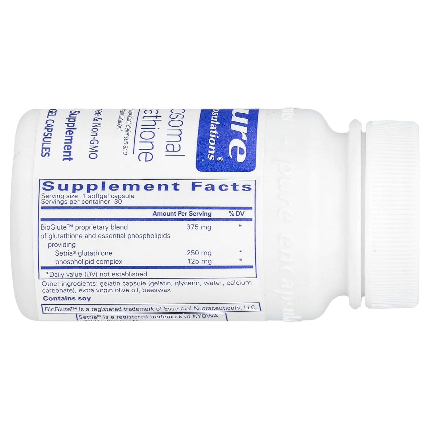 Pure Encapsulations, Liposomal Glutathione, 30 Capsules UPC 766298014777 | HiLife Vitamins