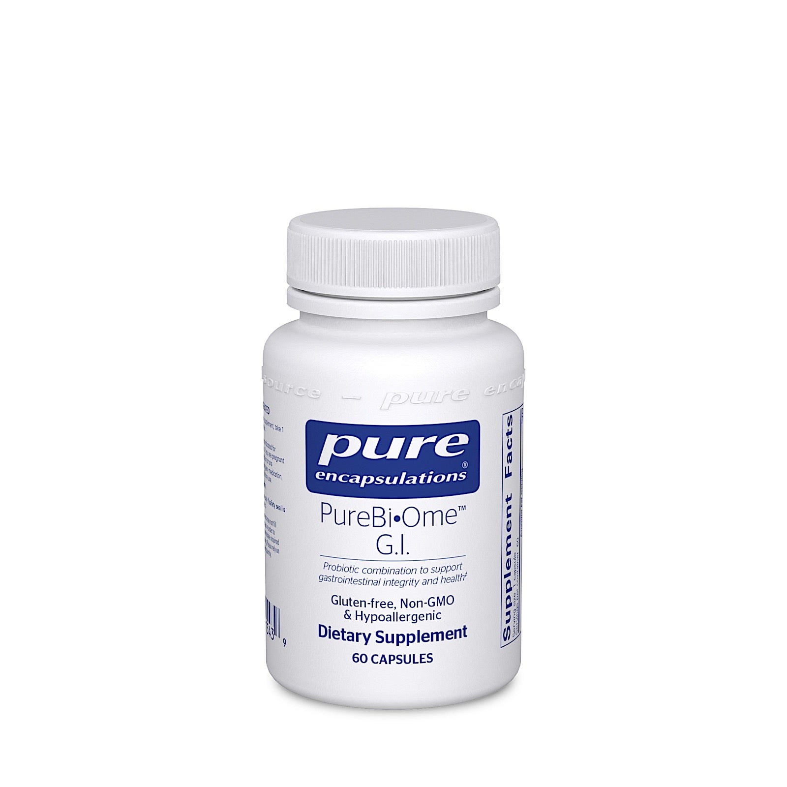 Pure Encapsulations, PureBi Ome GI, 60 Capsules UPC 766298015439 | HiLife Vitamins