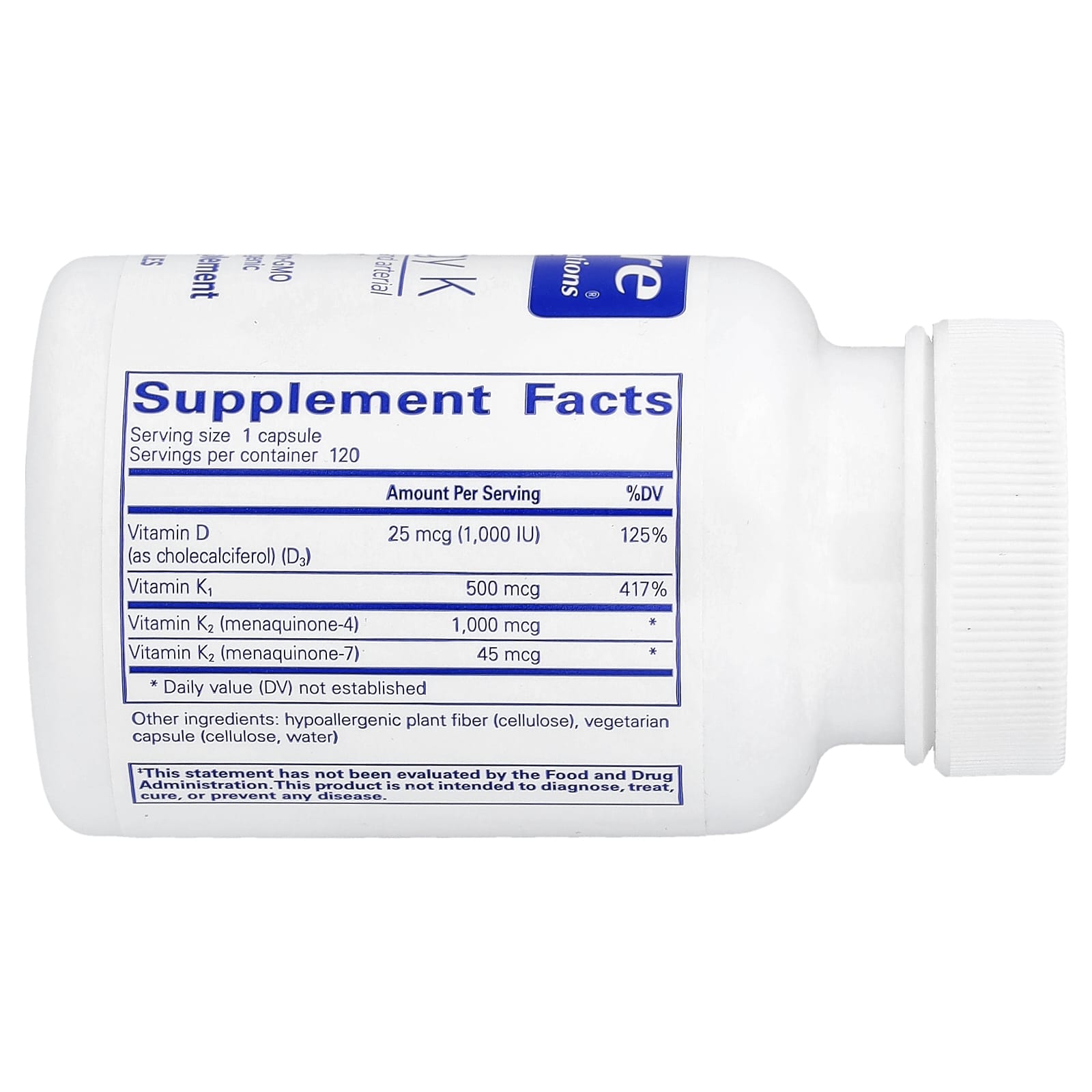 Pure Encapsulations, Synergy K, 120 Capsules UPC 766298015675 | Hilife Vitamins