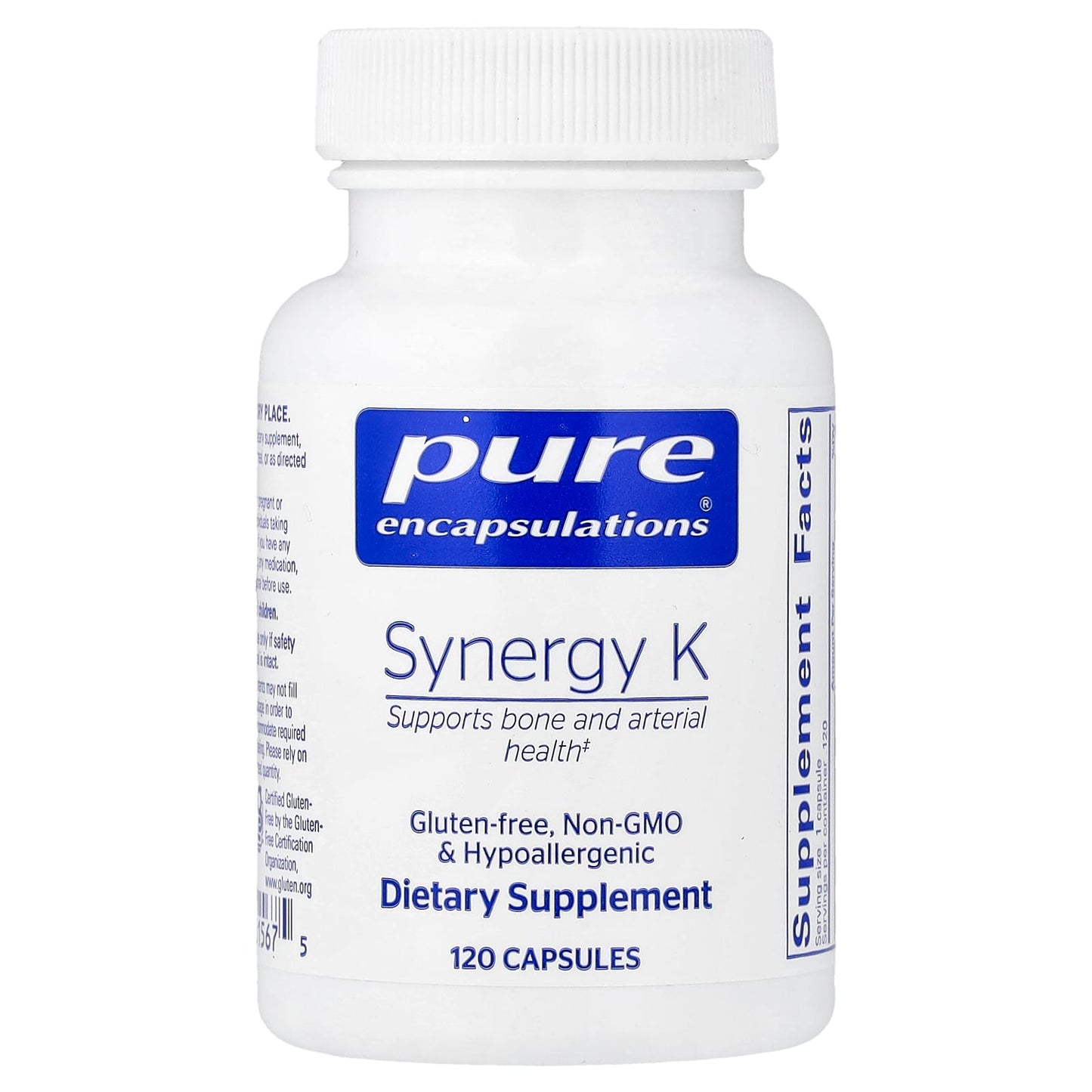 Pure Encapsulations, Synergy K, 120 Capsules UPC 766298015675 | Hilife Vitamins