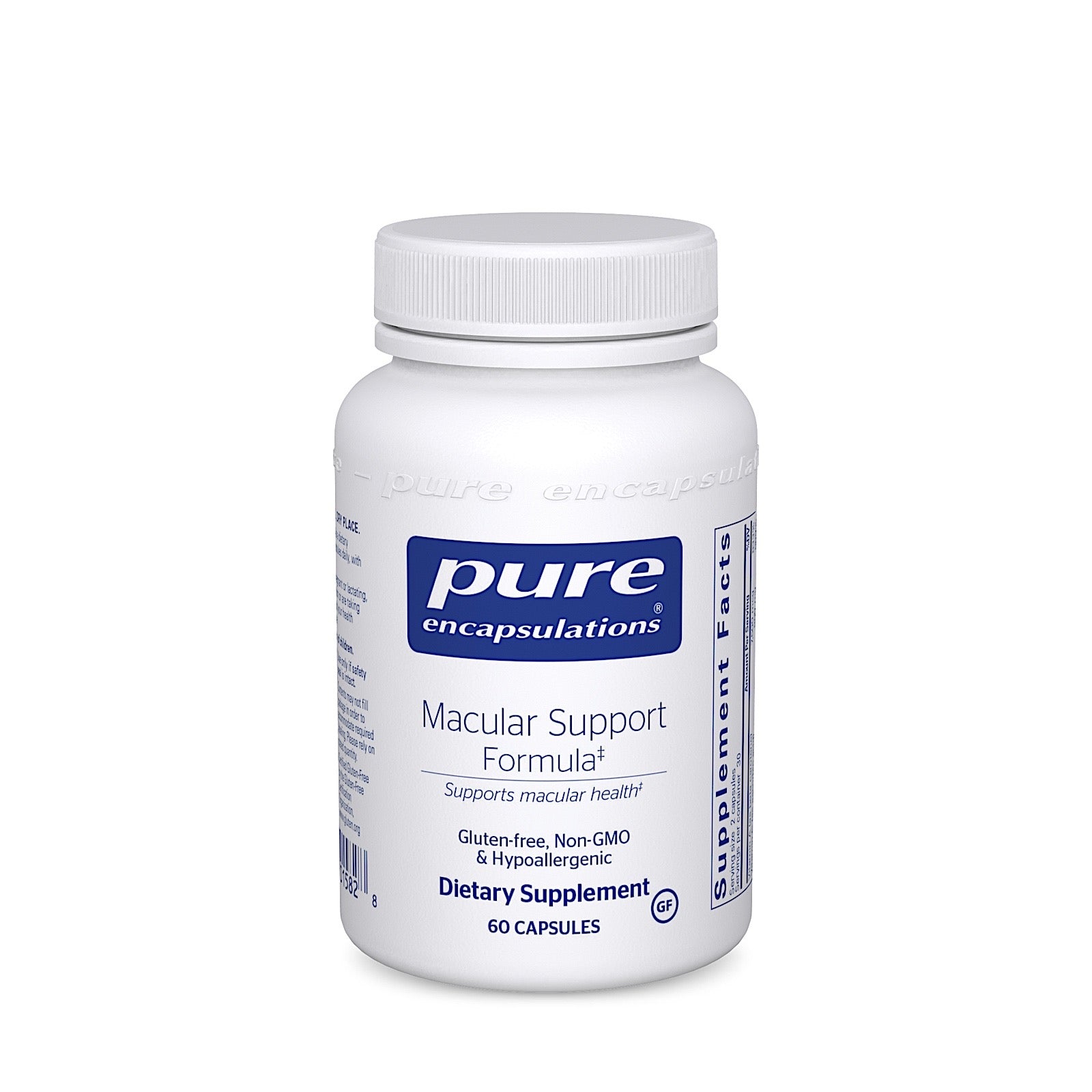 Pure Encapsulations, Macular Support Formula, 60 Capsules UPC 766298015828 | HiLife Vitamins