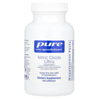 Pure Encapsulations, Nitric Oxide Ultra, 120 Capsules UPC 766298015903 | HiLife Vitamins