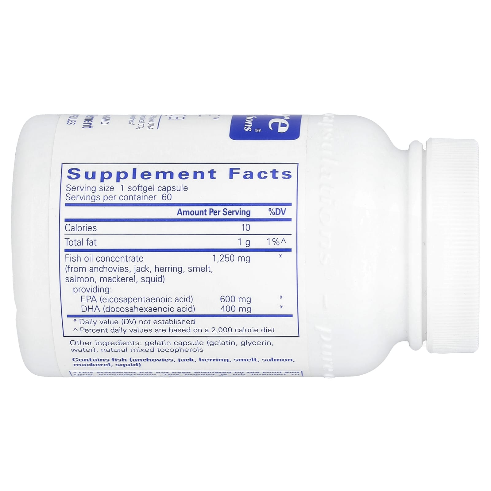 Pure Encapsulations, O.N.E. Omega, 60 Softgel Capsules UPC 766298016160 | HiLife Vitamins