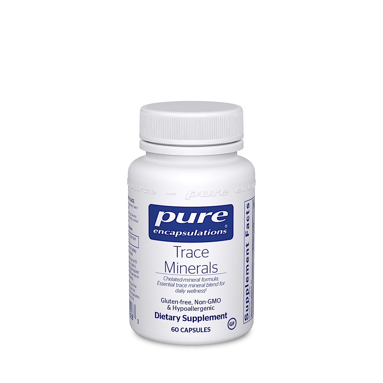 Pure Encapsulations, Trace Minerals, 60 Capsules UPC 766298016283 | HiLife Vitamins