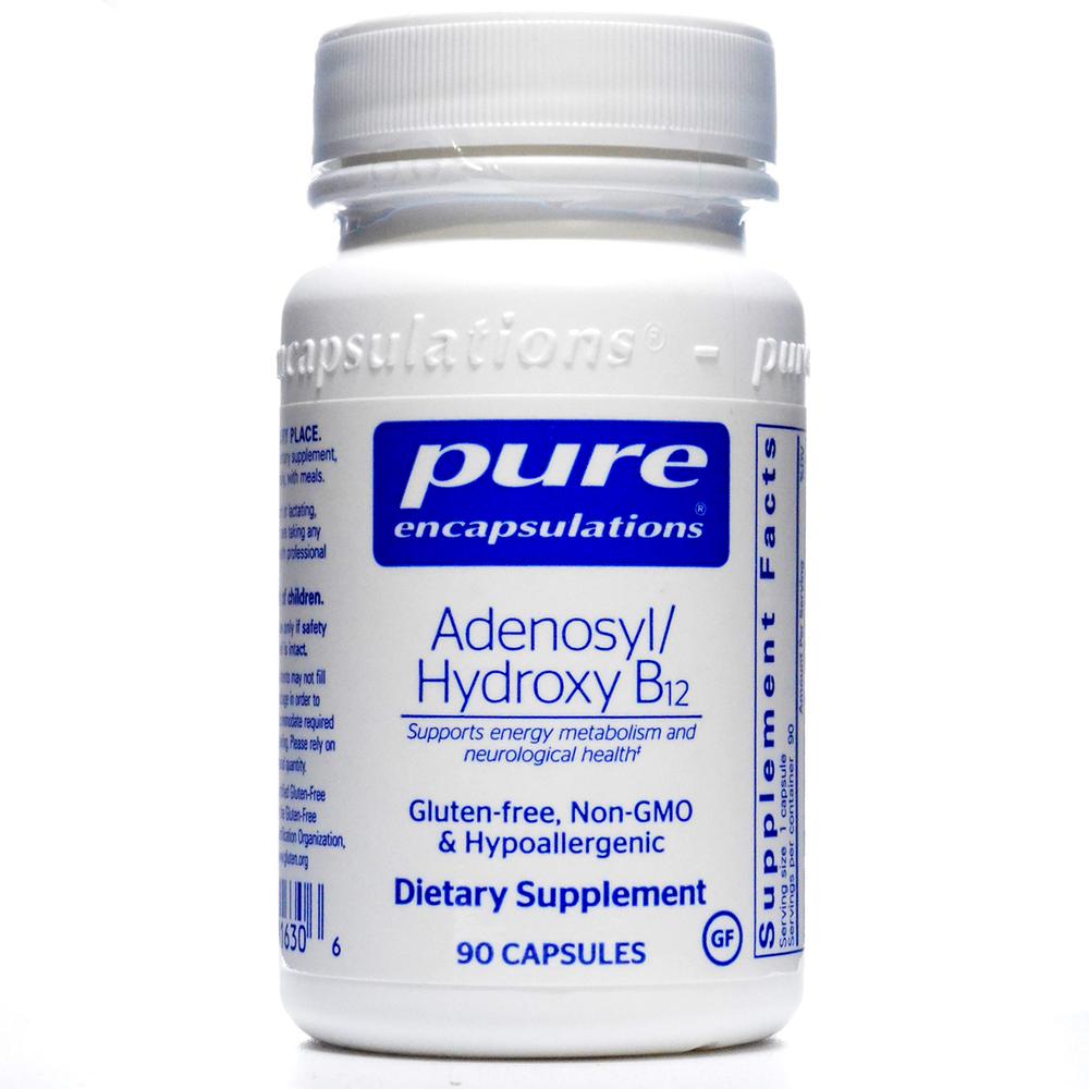 Pure Encapsulations, Adenosyl/Hydroxy B12, 90 Capsules UPC 766298016306 | HiLife Vitamins