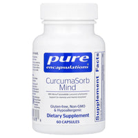 Pure Encapsulations, CurcumaSorb Mind, 60 Capsules UPC 766298016788 | Hilife Vitamins