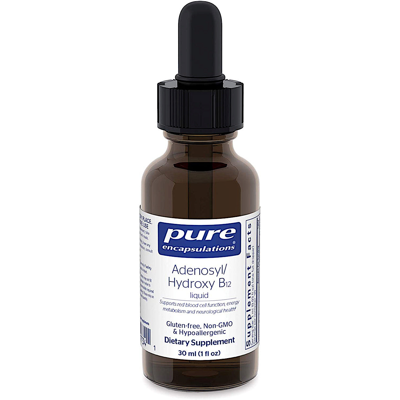 Pure Encapsulations, Adenosyl/Hydroxy B12, 1 oz UPC 766298017341 | HiLife Vitamins