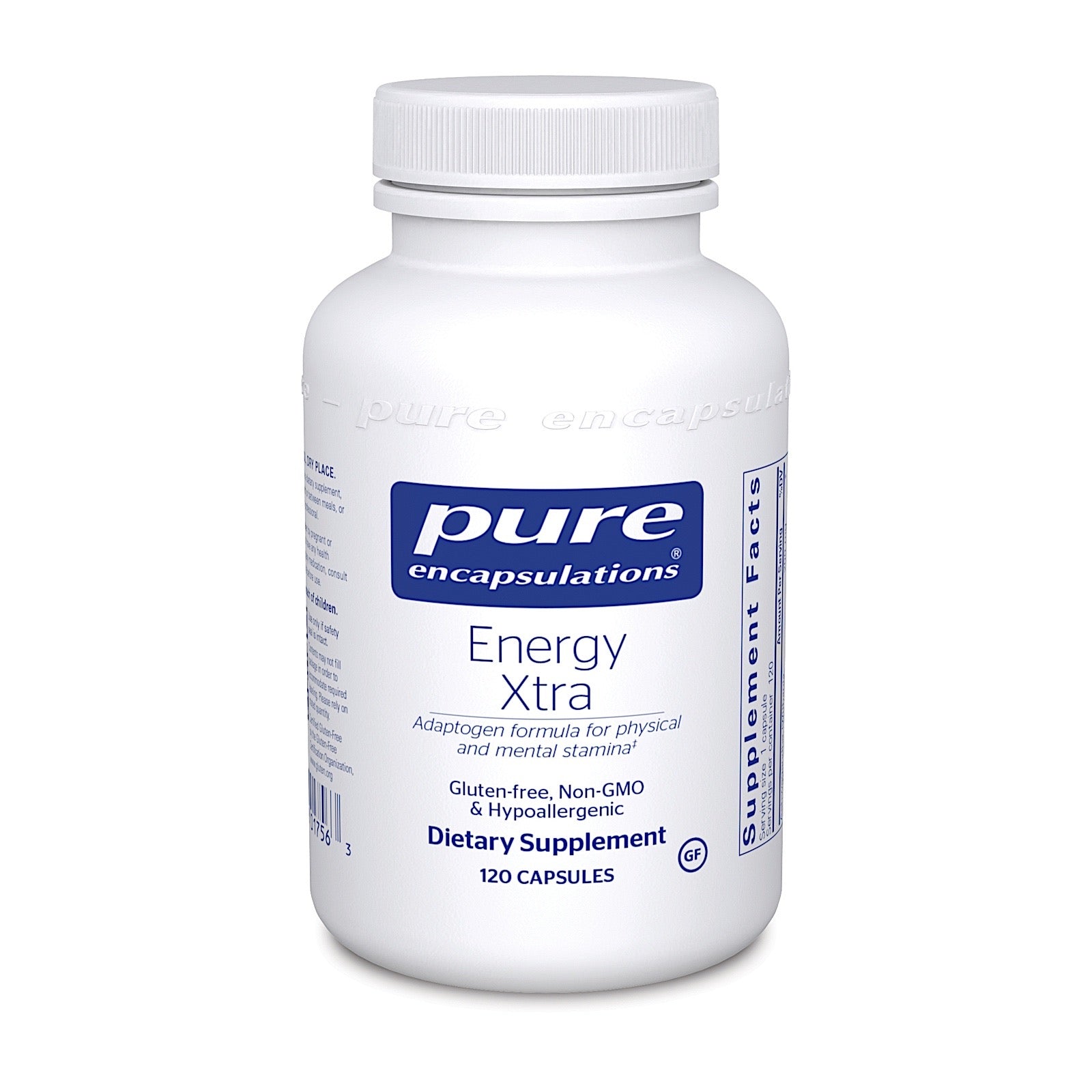Pure Encapsulations, Energy Xtra, 120 Capsules UPC 766298017563 | HiLife Vitamins