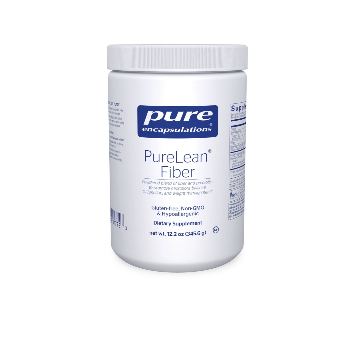 Pure Encapsulations, PureLean Fiber, 12.2 Oz UPC 766298017723 | HiLife Vitamins