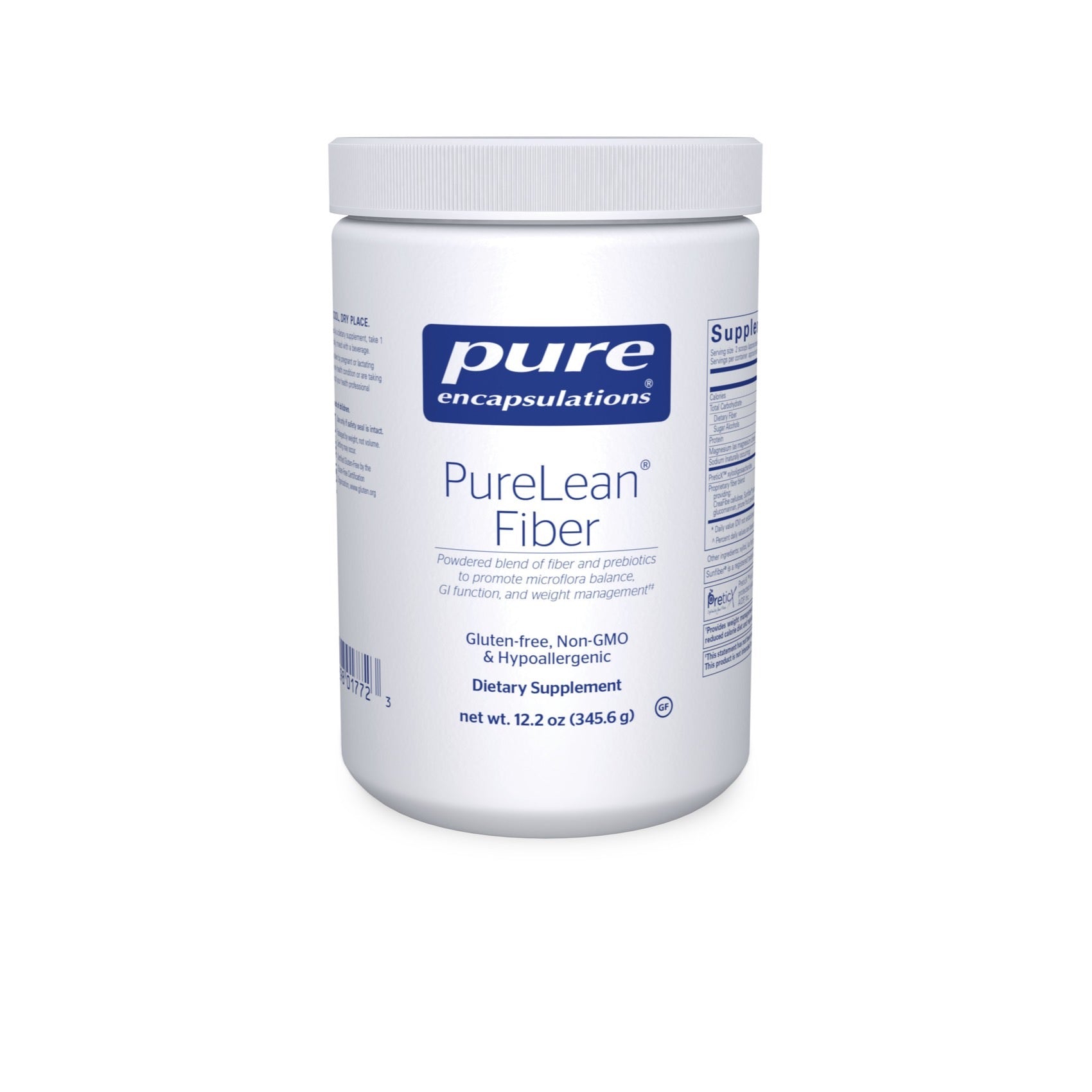 Pure Encapsulations, PureLean Fiber, 12.2 Oz UPC 766298017723 | HiLife Vitamins