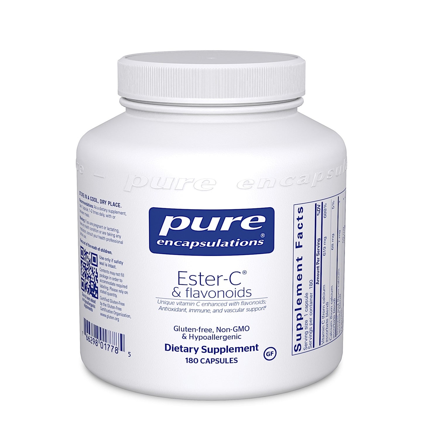 Pure Encapsulations, Ester C & Flavonoids, 180 UPC 766298017785 | HiLife Vitamins