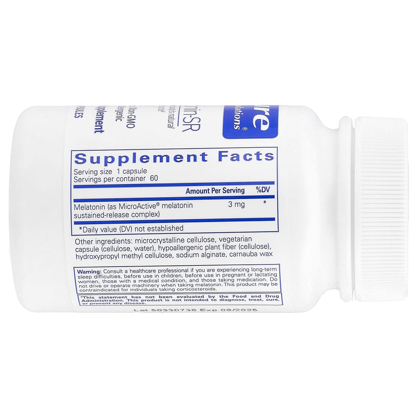 Pure Encapsulations, Melatonin-SR, 60 Capsules UPC 766298017891 | HiLife Vitamins