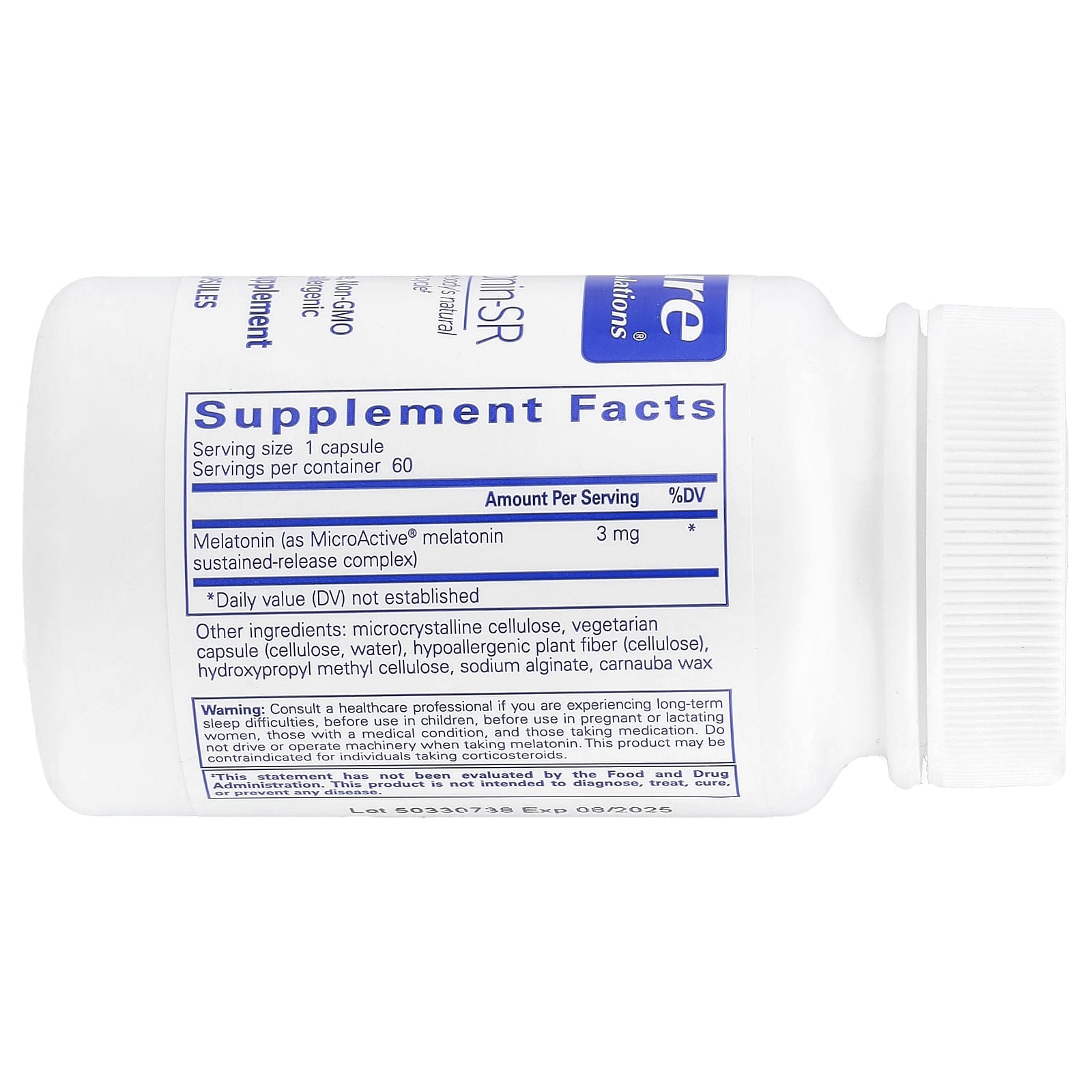 Pure Encapsulations, Melatonin-SR, 60 Capsules UPC 766298017891 | HiLife Vitamins