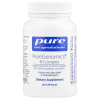 Pure Encapsulations, PureGenomics B-Complex, 120 Capsules UPC 766298018218 | HiLife Vitamins