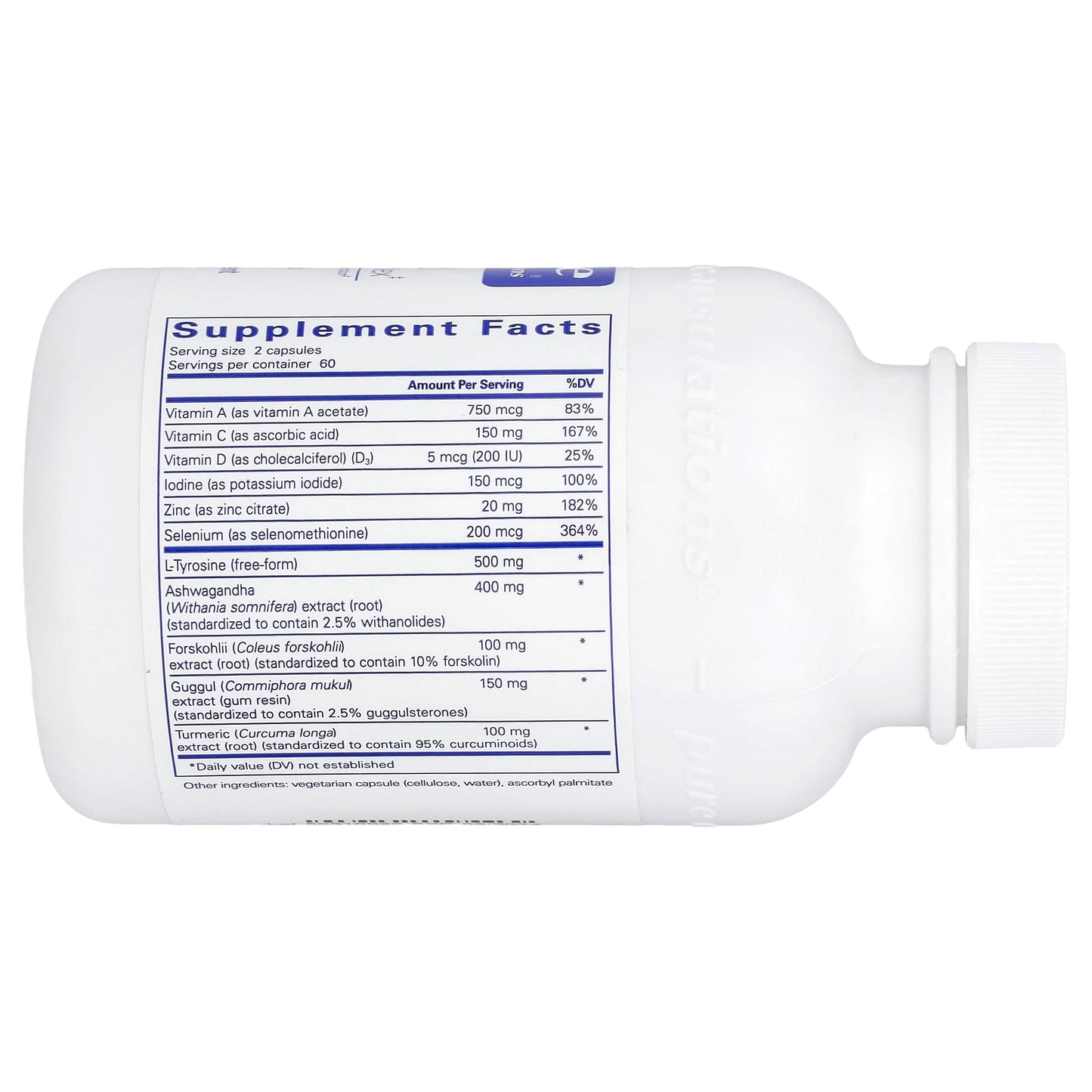 Pure Encapsulations, Thyroid Support Complex, 120 Capsules UPC 766298018607 | HiLife Vitamins