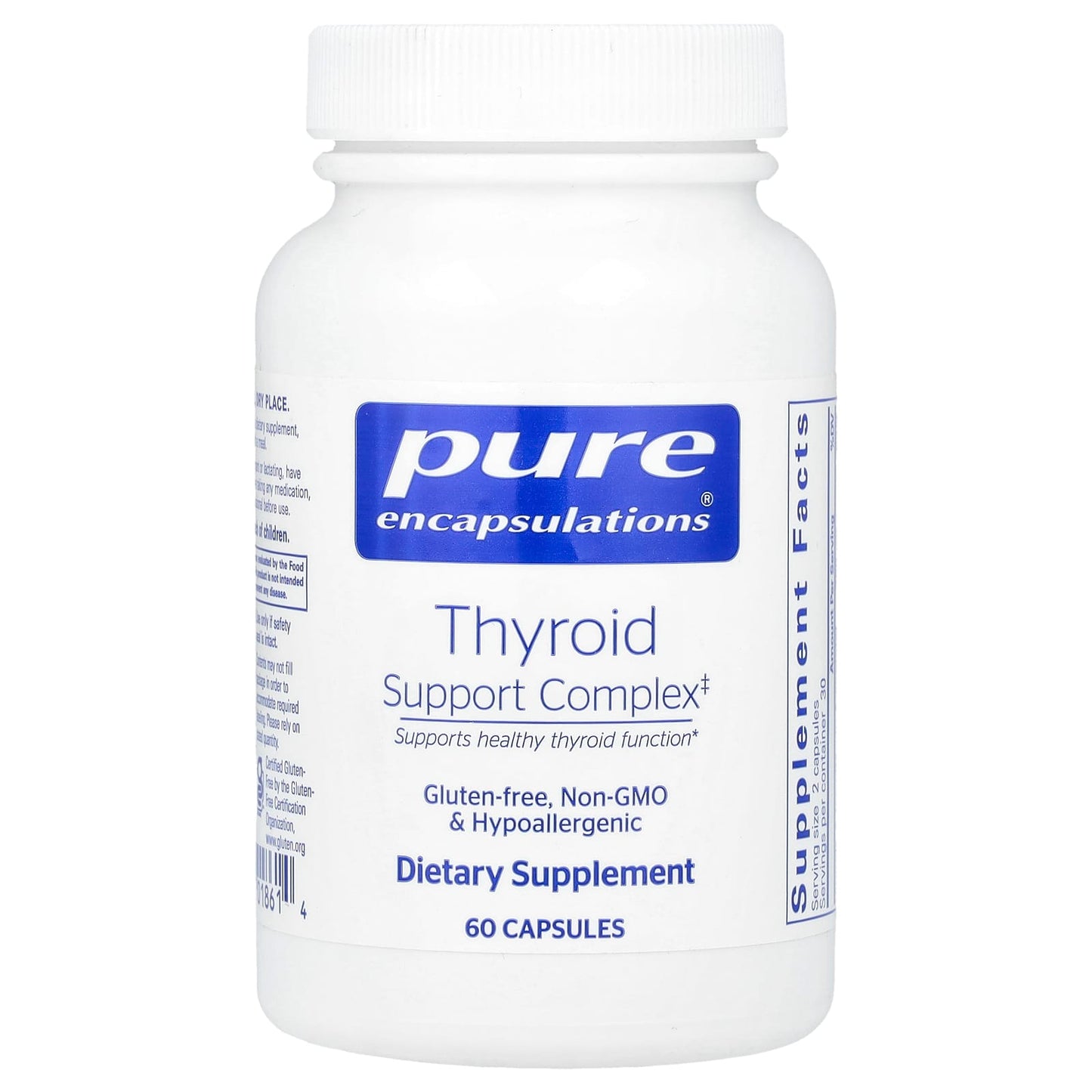 Pure Encapsulations, Thyroid Support Complex, 60 Capsules UPC 766298018614 | HiLife Vitamins