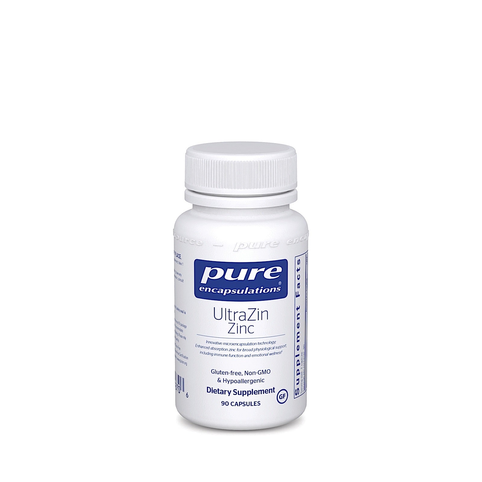 Pure Encapsulations, UltraZin Zinc, 90 Capsules UPC 766298018706 | HiLife Vitamins
