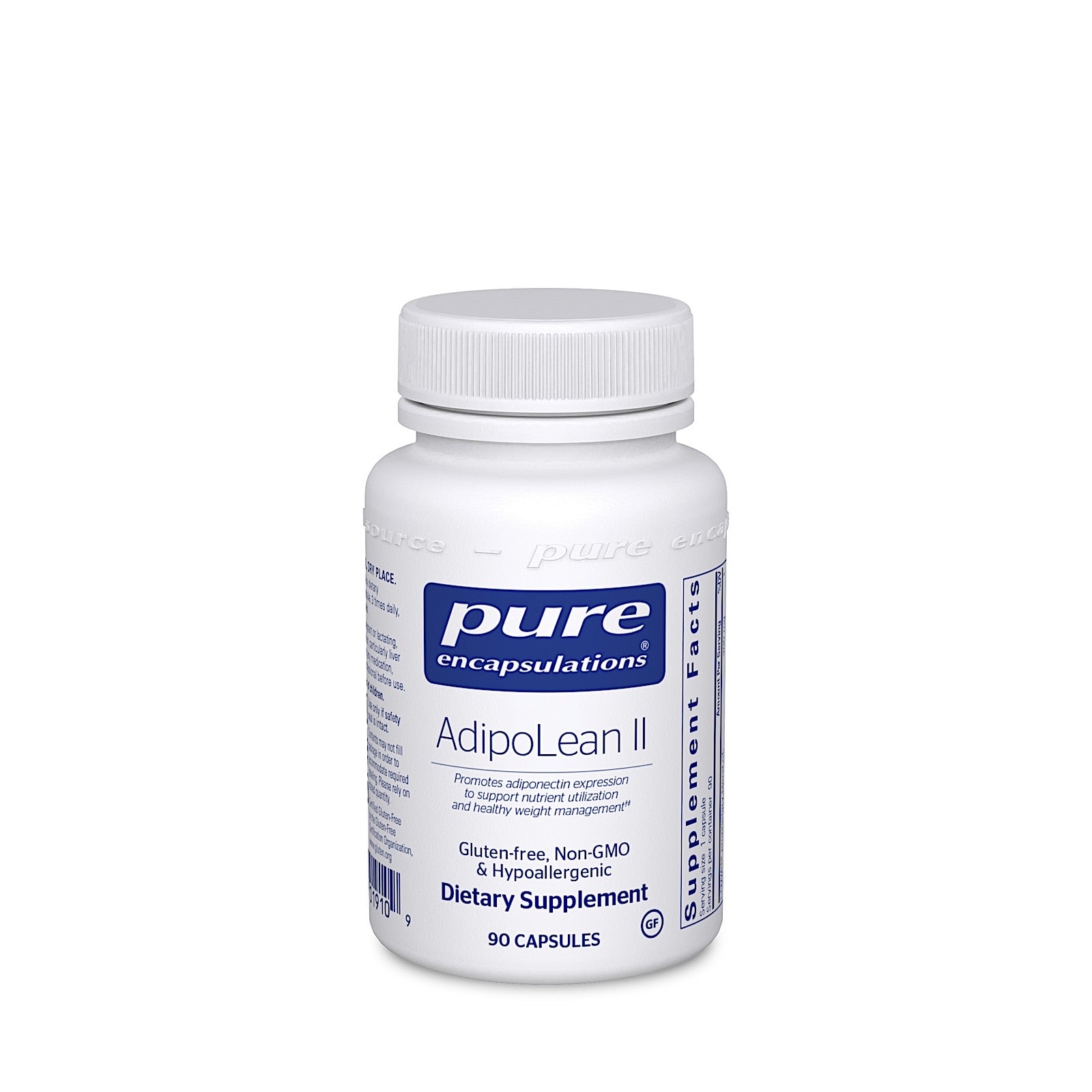 Pure Encapsulations, AdipoLean II, 90 Capsules UPC 766298019109 | HiLife Vitamins