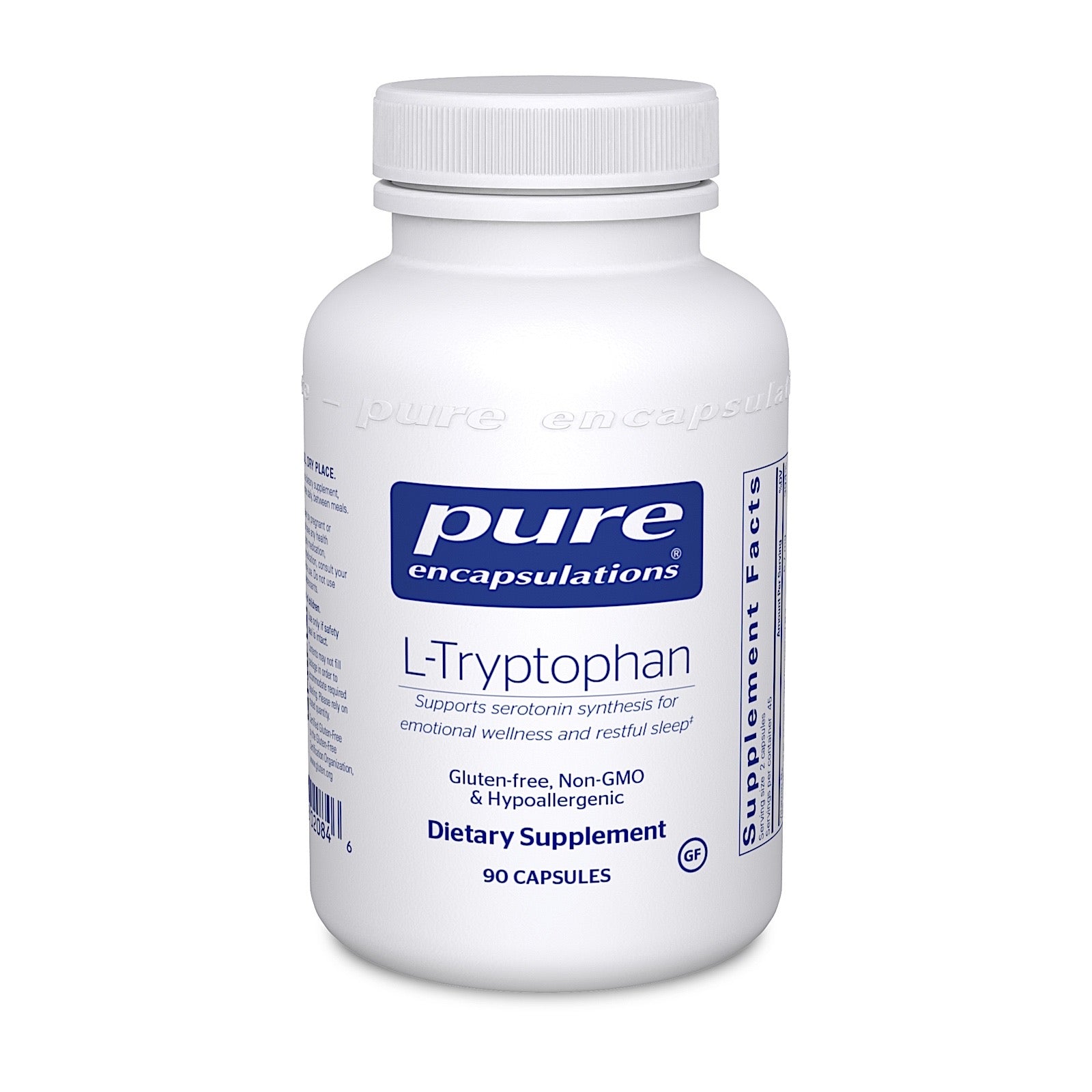 Pure Encapsulations, L-Tryptophan, 90 Capsules UPC 766298020846 | HiLife Vitamins