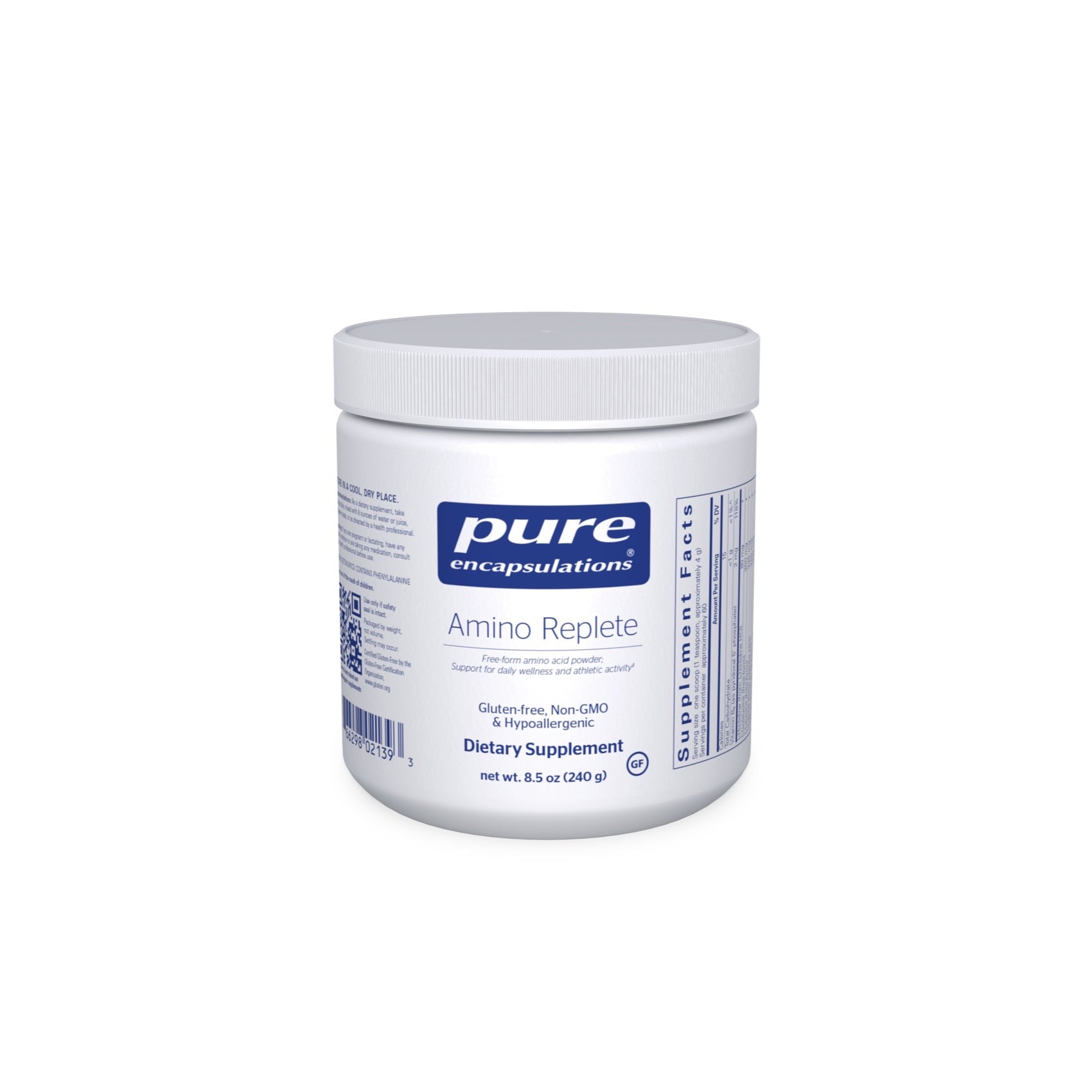 Pure Encapsulations, Amino Replete, 8.5 Oz UPC 766298021393 | HiLife Vitamins