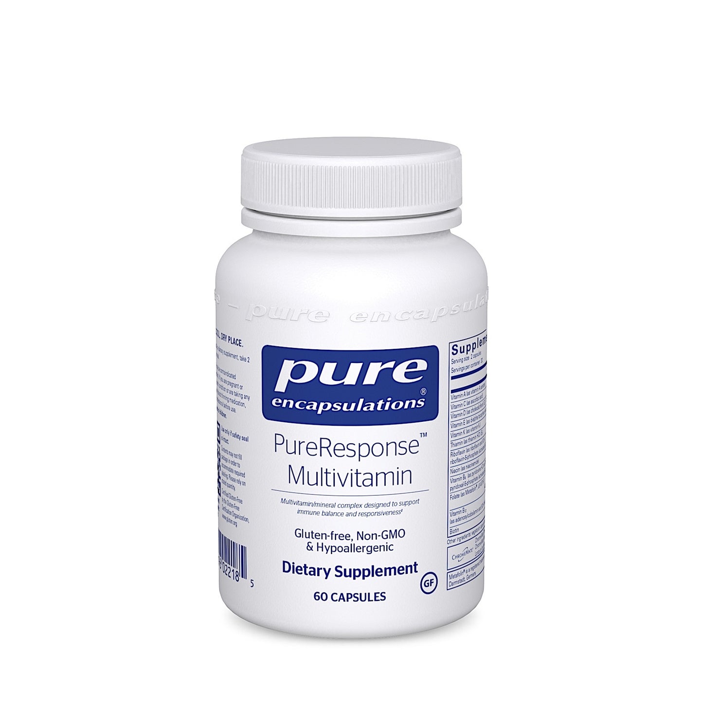 Pure Encapsulations, PureResponse Multivitamin, 60 Capsules UPC 766298022185 | HiLife Vitamins