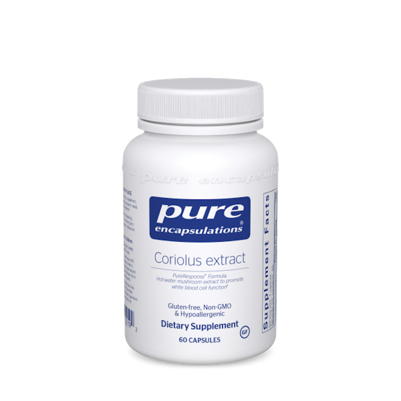 Pure Encapsulations, Coriolus Extract, 60 Capsules UPC 766298022192 | HiLife Vitamins