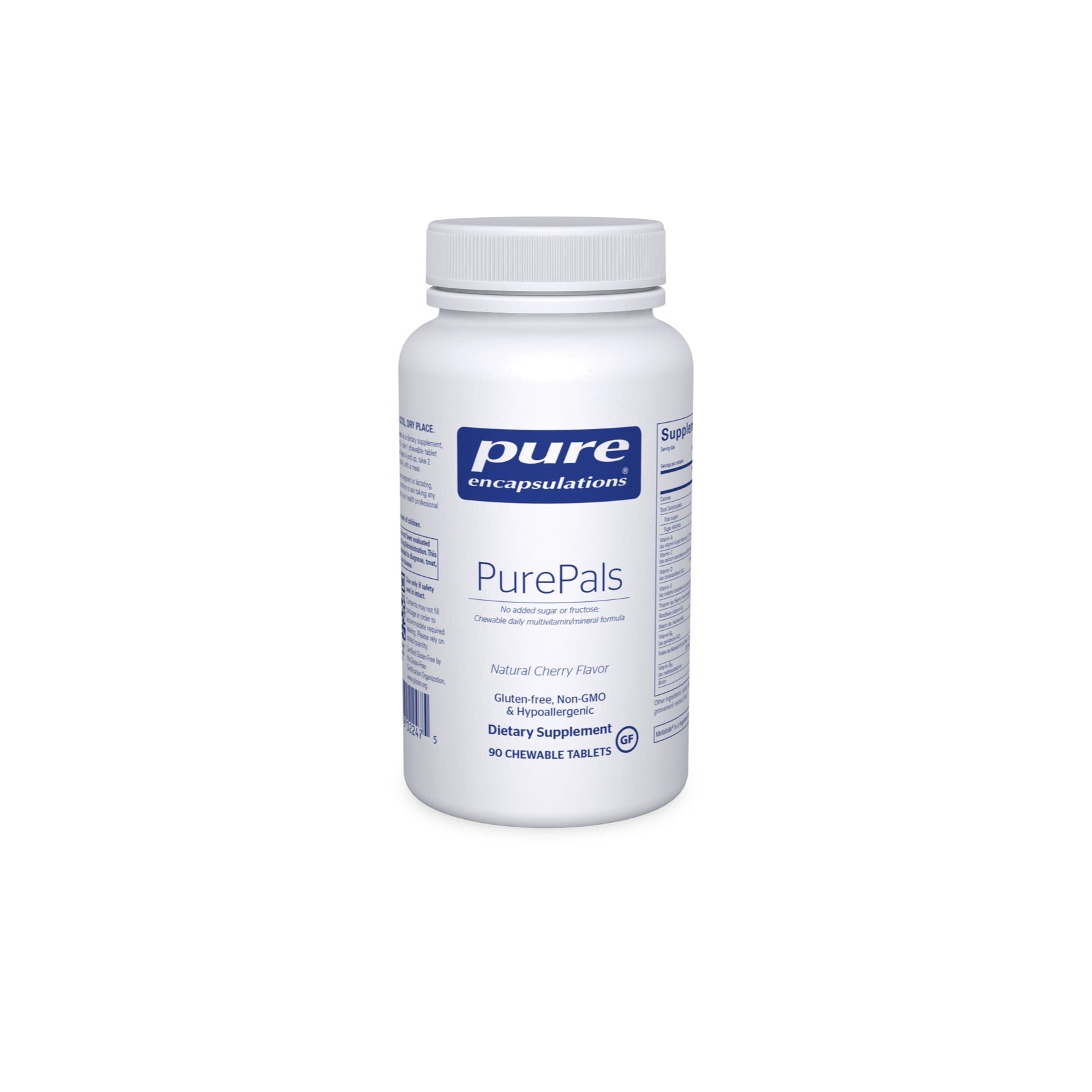 Pure Encapsulations, PurePals (Without Iron), 90 Chewable Tablets UPC 766298022475 | HiLife Vitamins