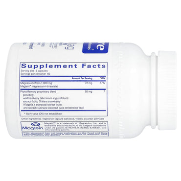 Pure Encapsulations, CogniMag, 120 Capsules UPC 766298023939 | HiLife Vitamins