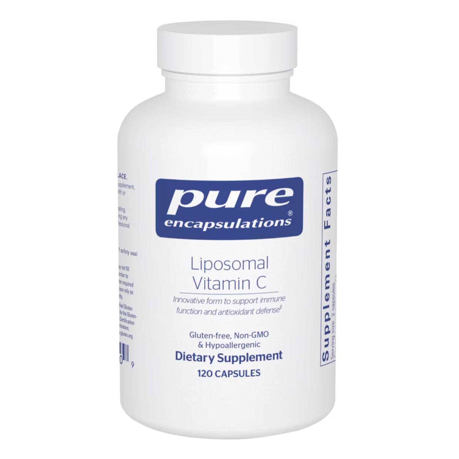 Pure Encapsulations, Liposomal Vitamin C, 120 Capsules UPC 766298025209 | HiLife Vitamins