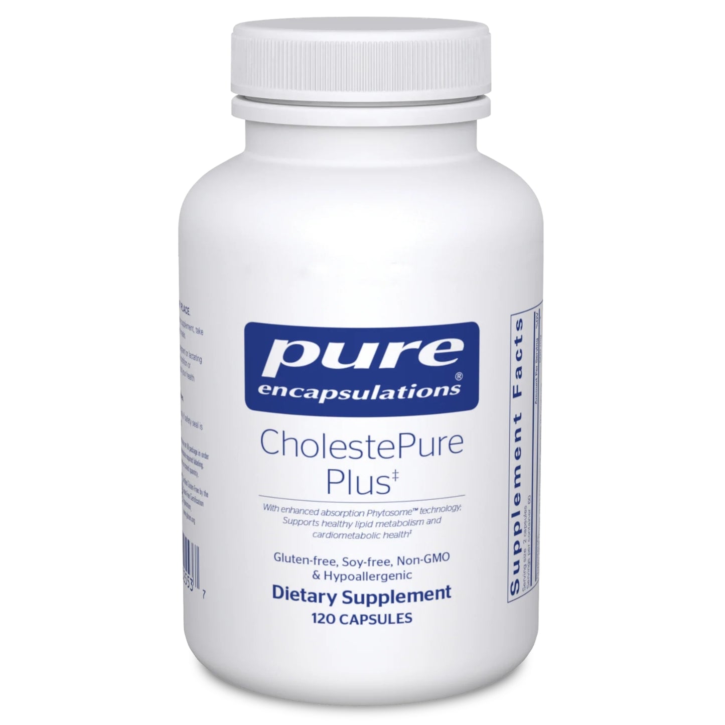 Pure Encapsulations, CholestePure Plus ‡, 120 Capsules UPC 766298025537 | Hilife Vitamins