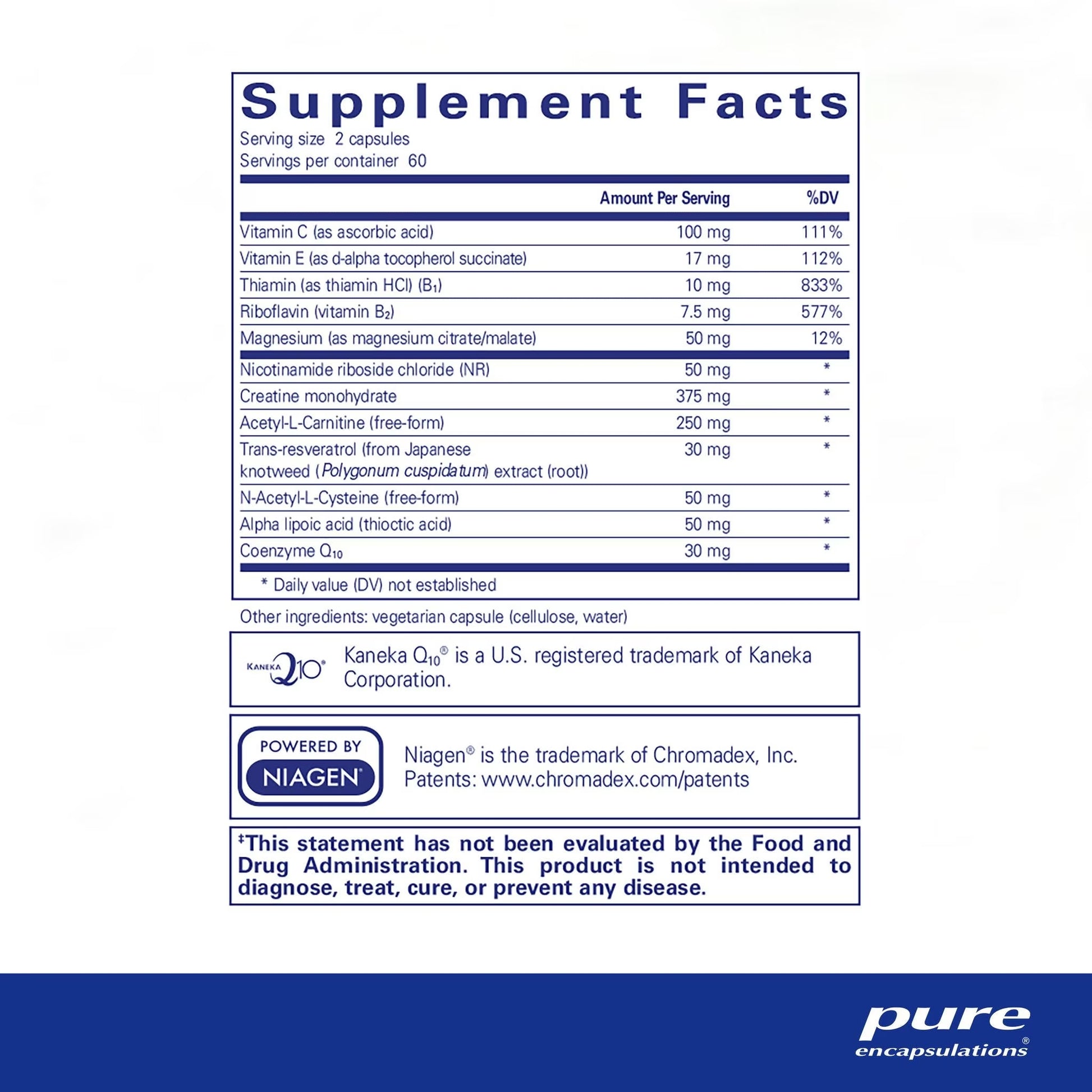 Pure Encapsulations, Mitochondria-ATP, 120 Capsules UPC 766298025605 | HiLife Vitamins
