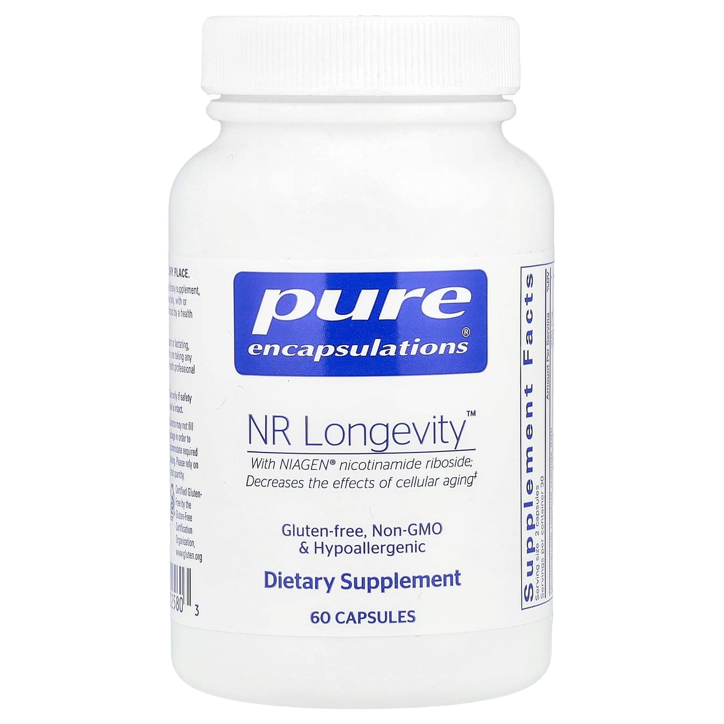Pure Encapsulations, NR Longevity™, 60 Capsules UPC 766298025803 | HiLife Vitamins