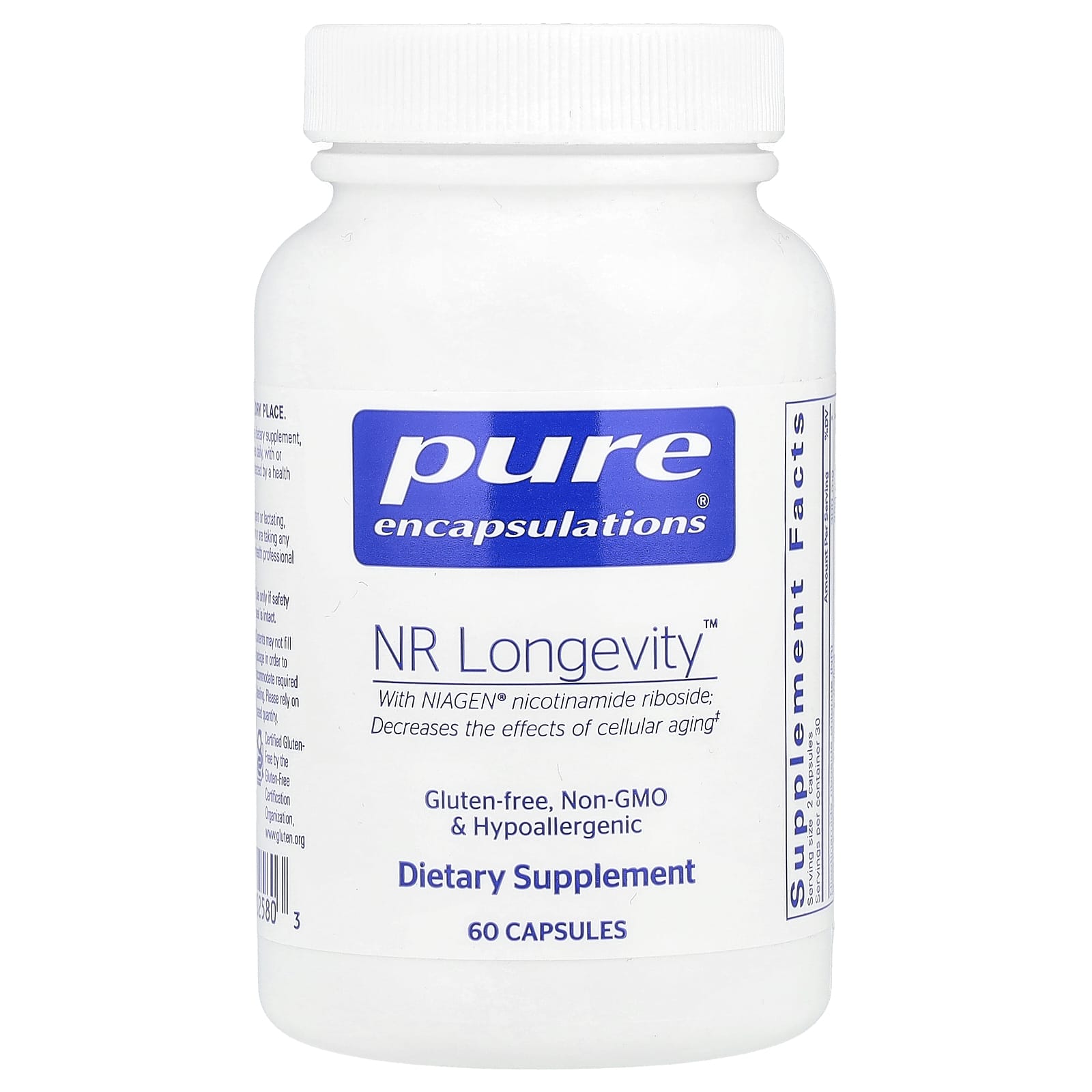 Pure Encapsulations, NR Longevity™, 60 Capsules UPC 766298025803 | HiLife Vitamins