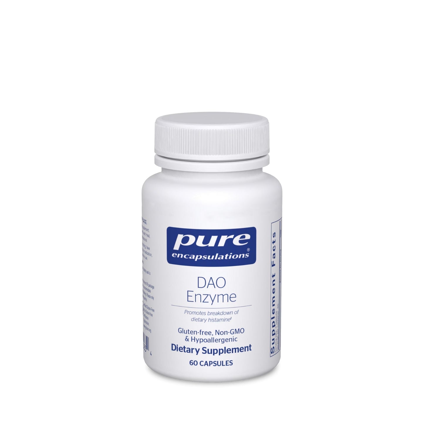 Pure Encapsulations, DAO Enzyme, 60 Capsules UPC 766298025834 | HiLife Vitamins