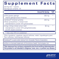 Pure Encapsulations, Rapid Mental Energy, 30 Capsules UPC 766298025858 | HiLife Vitamins