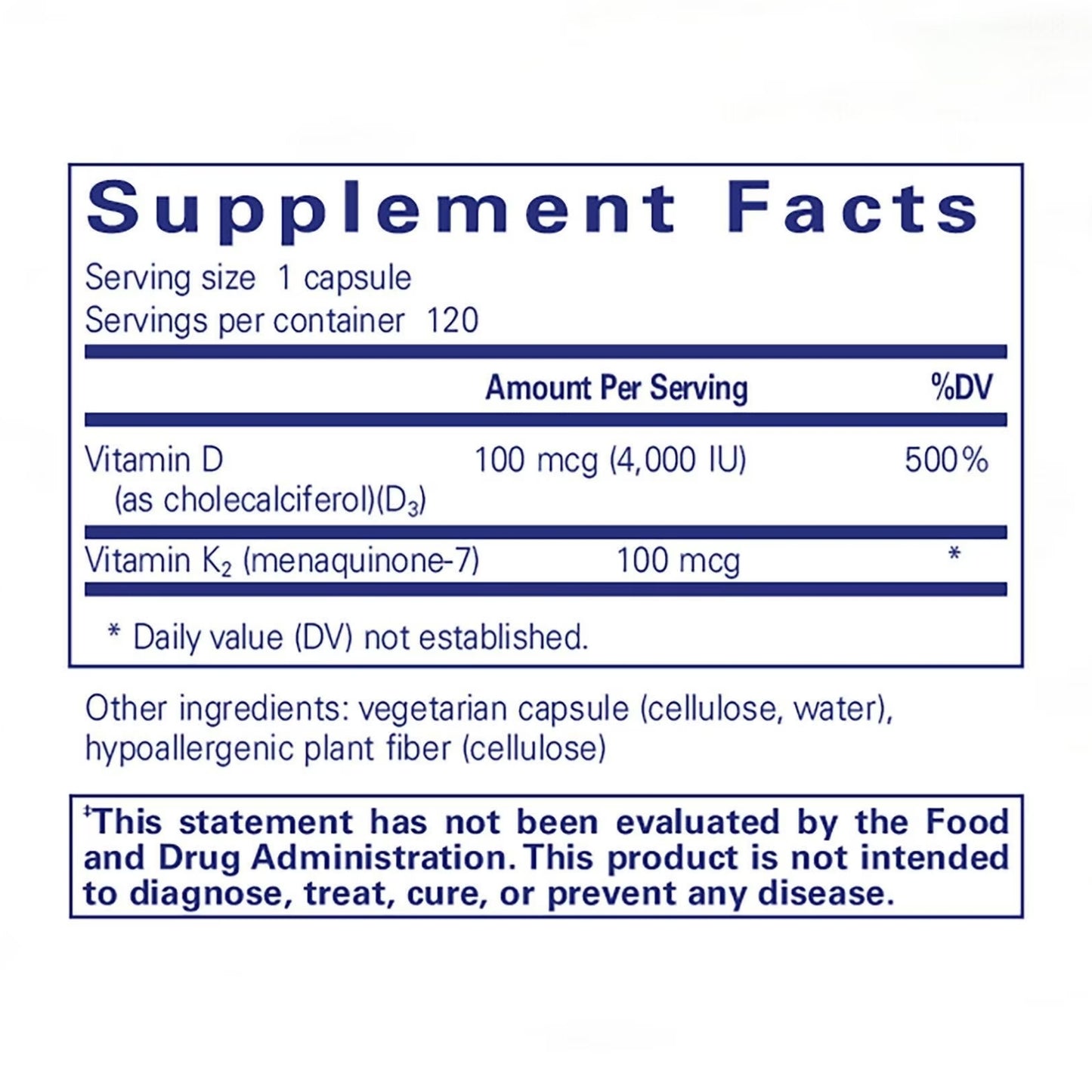 Pure Encapsulations, Vitamin D3 & K2, 60 Capsules UPC 766298026039 | HiLife Vitamins