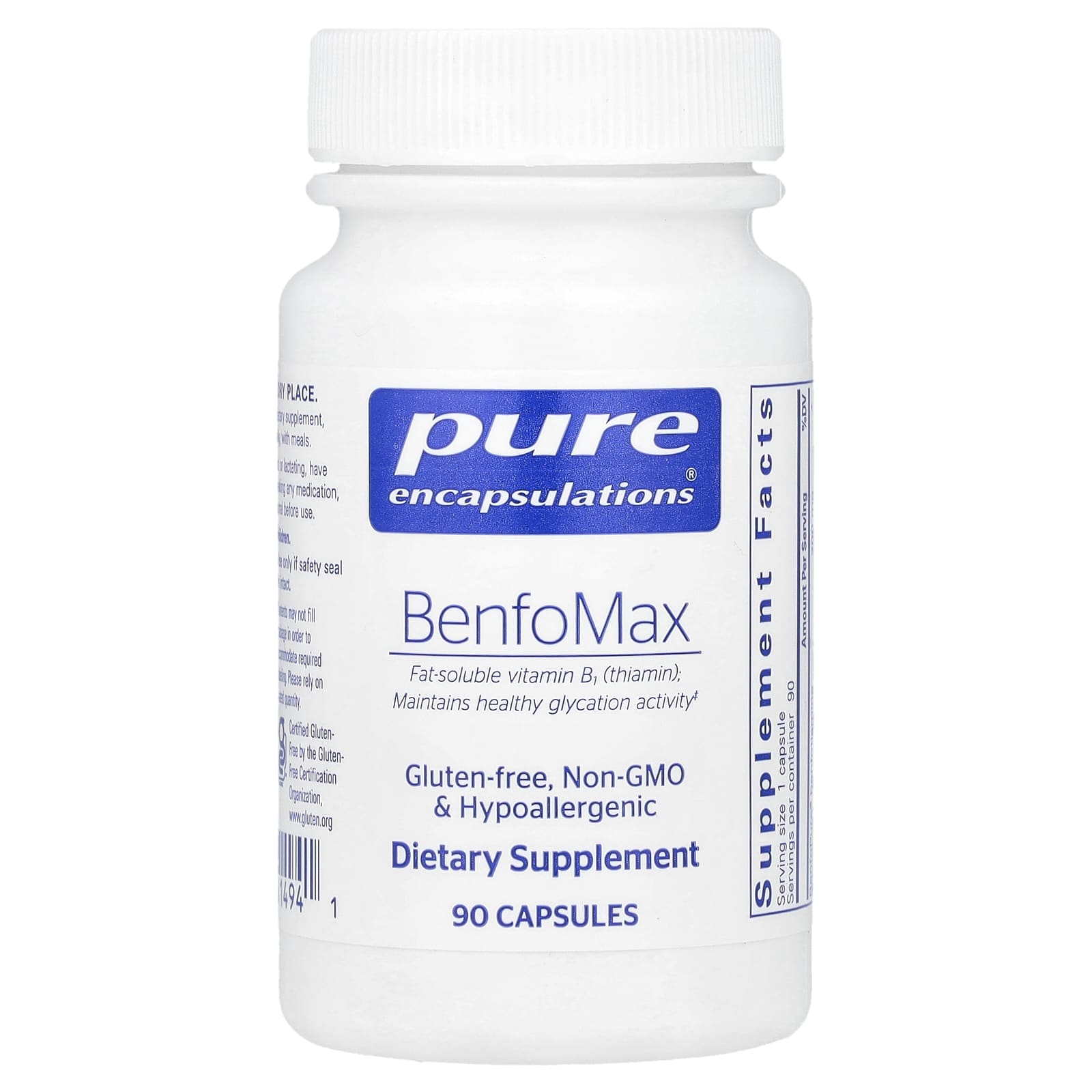 Pure Encapsulations, BenfoMax, 90 Capsules UPC 766298114941 | HiLife Vitamins