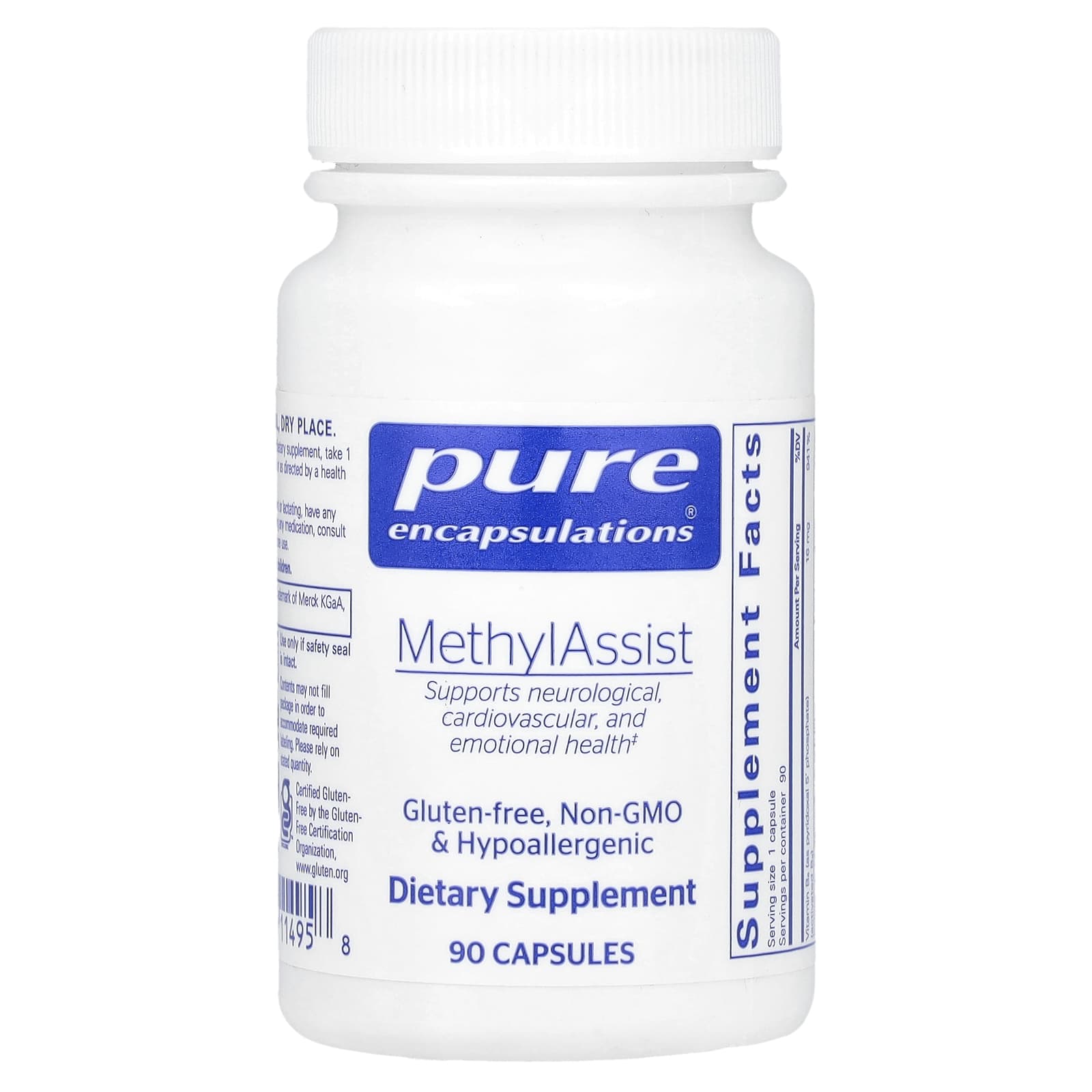 Pure Encapsulations, MethylAssist, 90 Capsules UPC 766298114958 | Hilife Vitamins