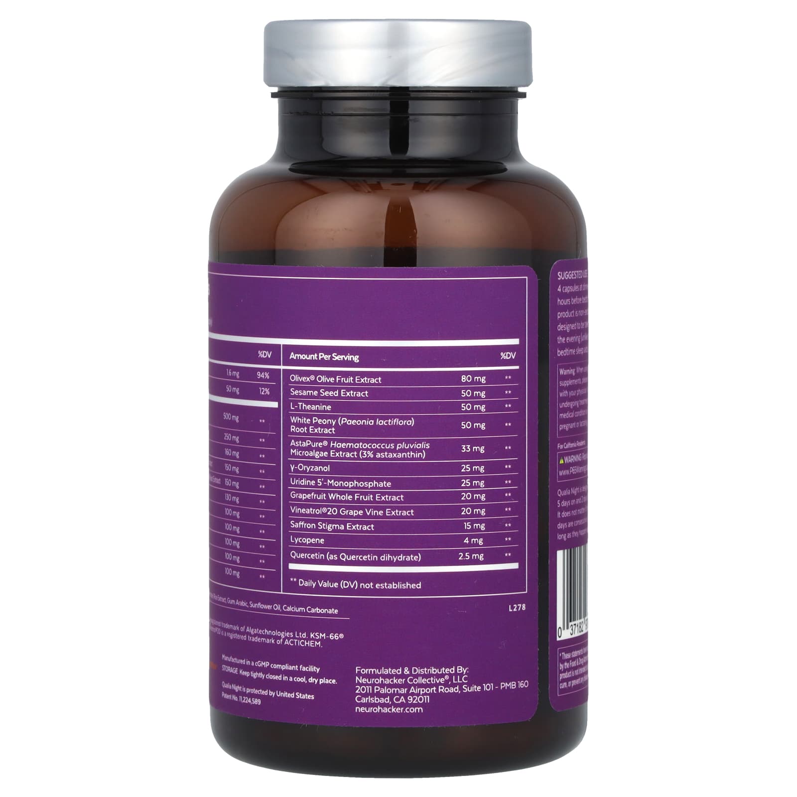 Qualia, Night®, 60 Capsules UPC 037182978650 | HiLife Vitamins