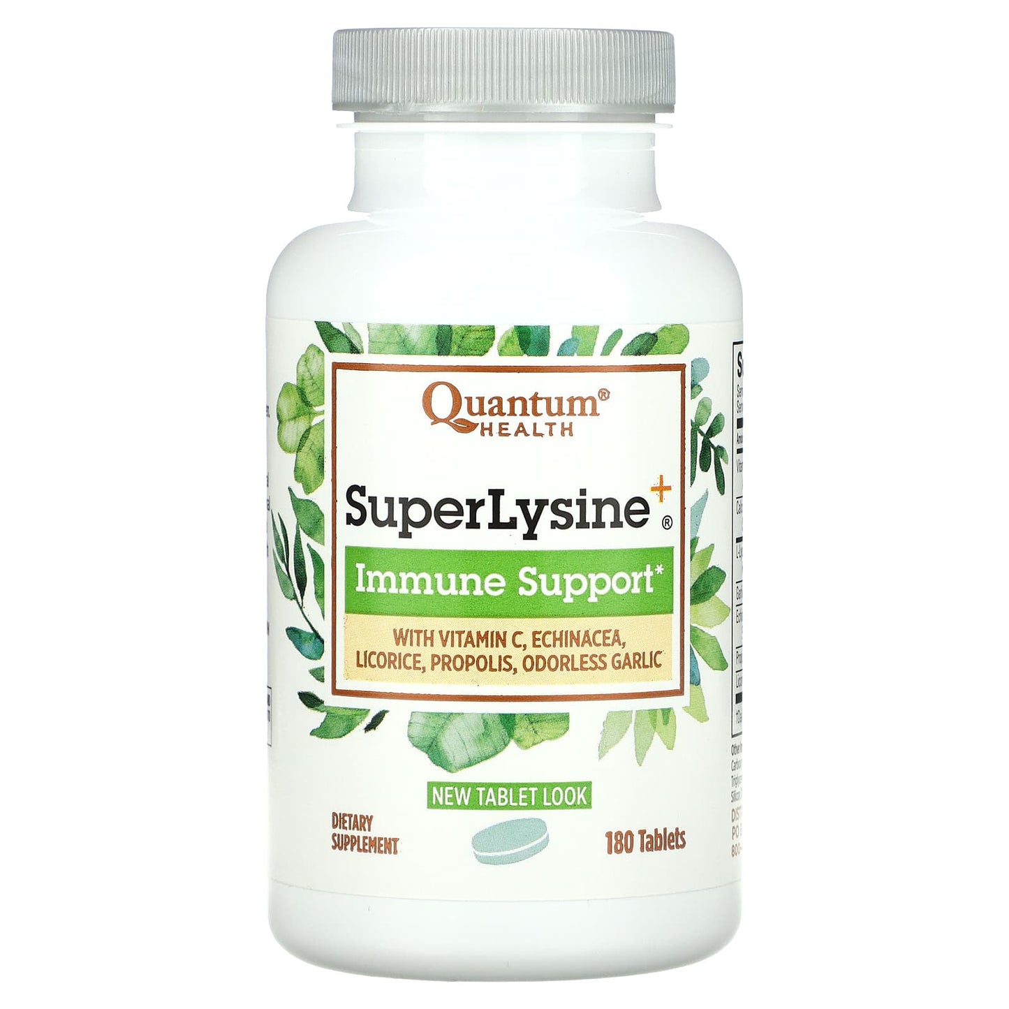 Quantum, Super Lysine+, 180 Tablets UPC 046985001113 | Hilife Vitamins
