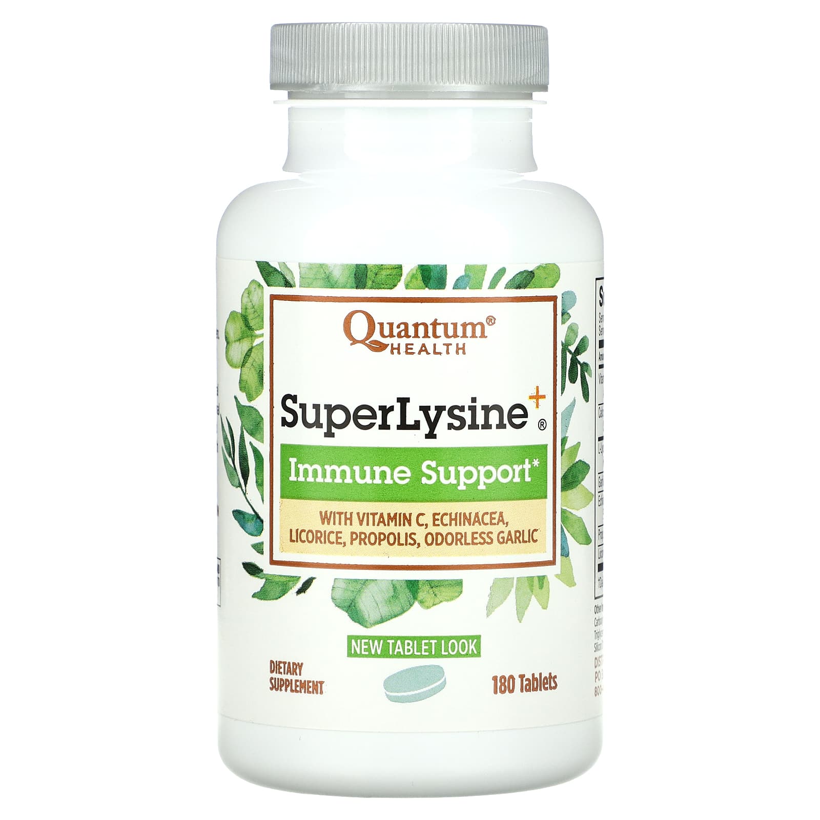 Quantum, Super Lysine+, 180 Tablets UPC 046985001113 | Hilife Vitamins
