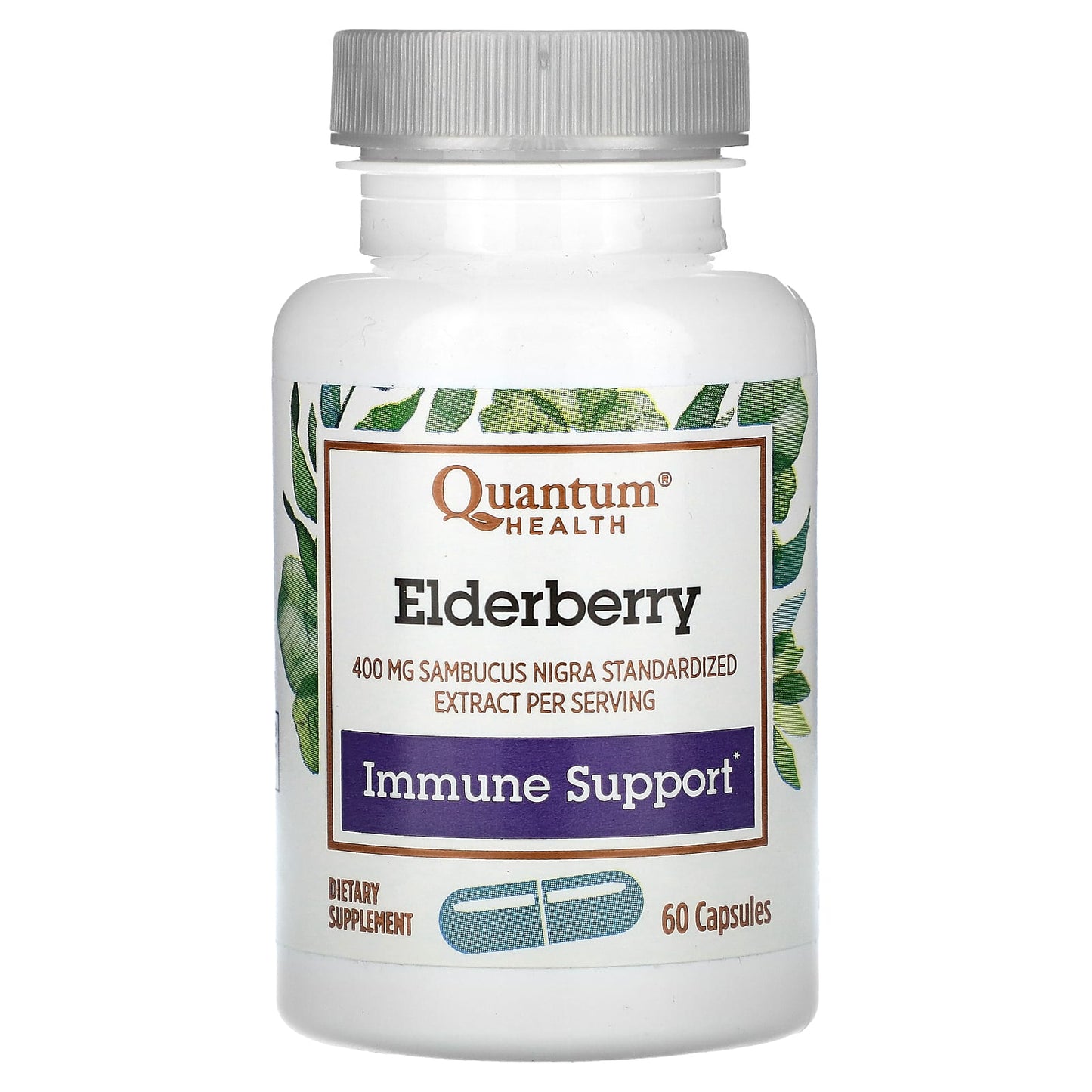 Quantum, Elderberry Extract, 60 Capsules UPC 046985016247 | Hilife Vitamins