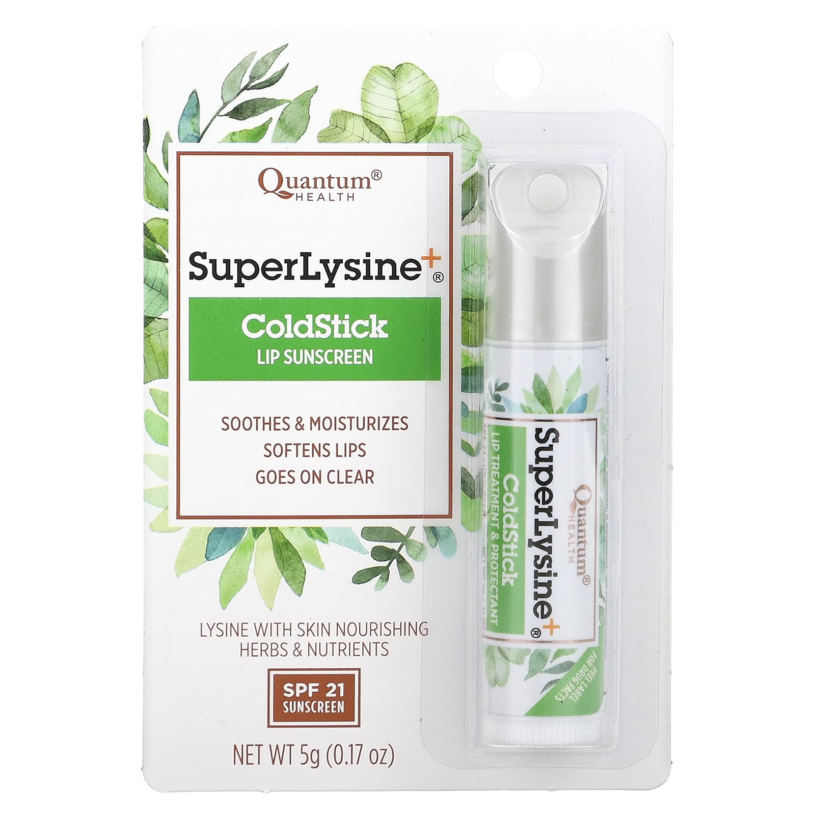 Quantum, Super Lysine+ Cold Stick SPF21, 5 UPC 046985016261 | Hilife Vitamins